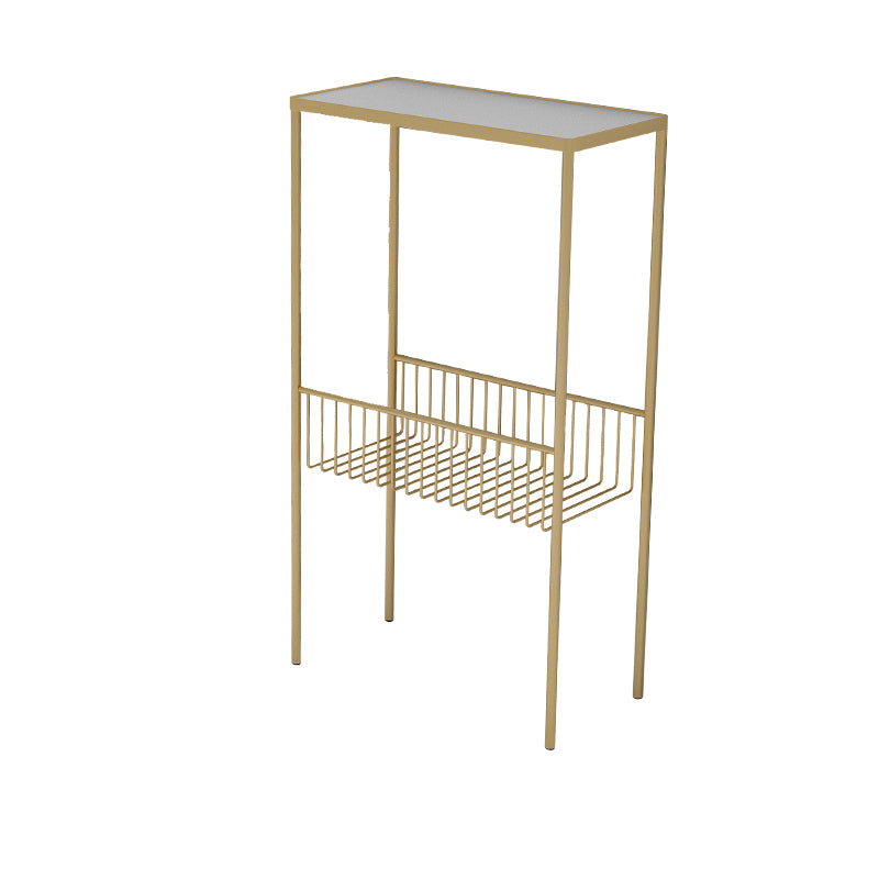 Contemporary 27.6" Tall 4 Legs End Table Rectangular Side Table