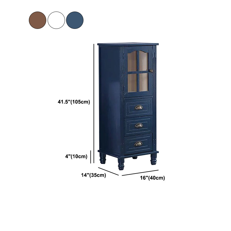 Wood Accent Cabinet with 1 Door 11.81" Wide Rectangle Side Cabinet