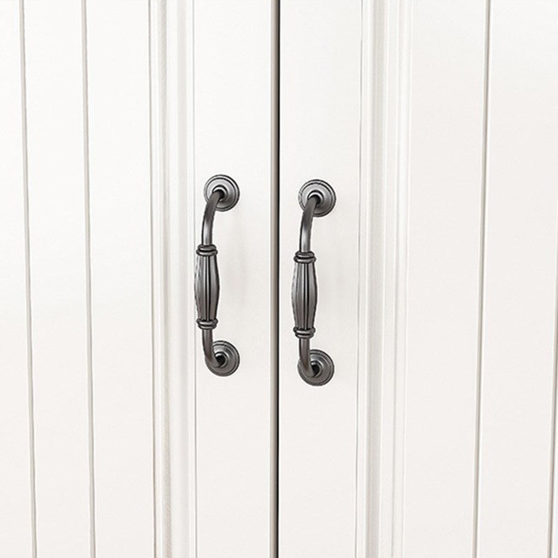 White Wood Accent Cabinet with Drawers 15.74" Wide Modern Standard Side Cabinet
