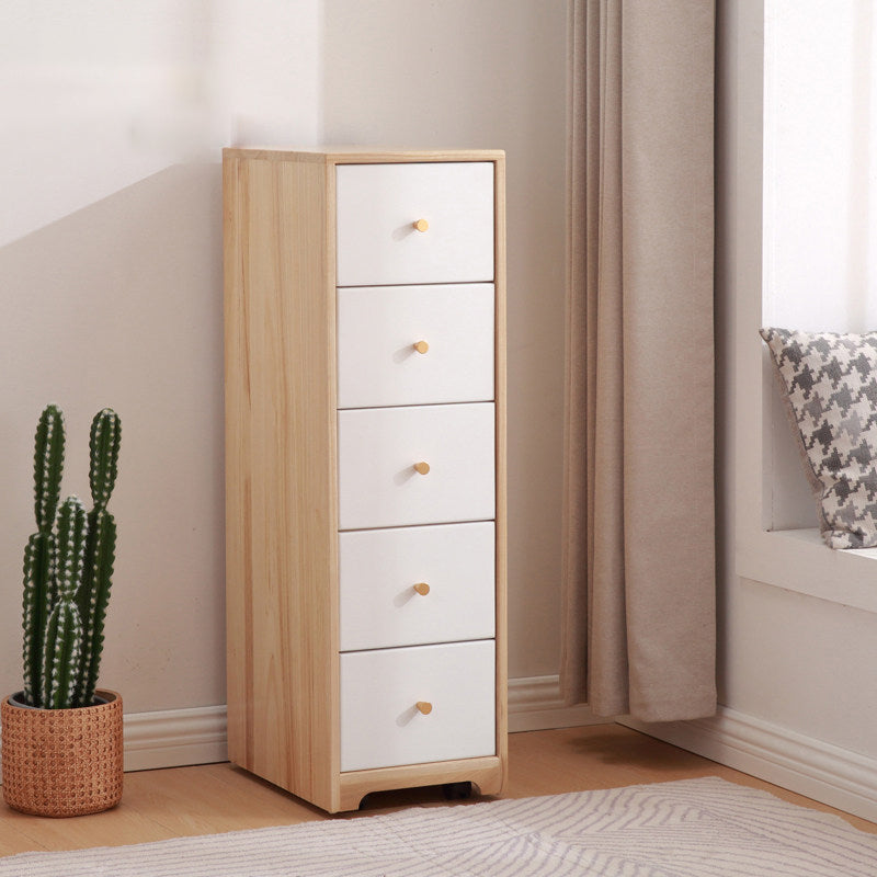 15.74" Wide Wood Accent Chest with Drawers Modern Lacquered Chest