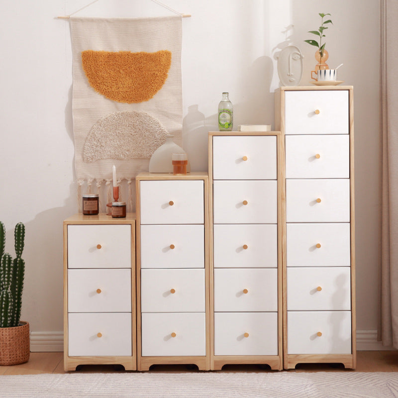 15.74" Wide Wood Accent Chest with Drawers Modern Lacquered Chest