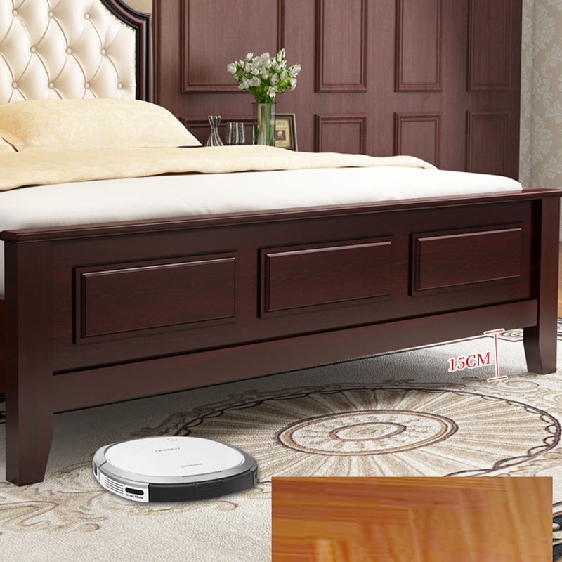 Traditional Scooped Panel Headboard Standard Bed with Button-tufted