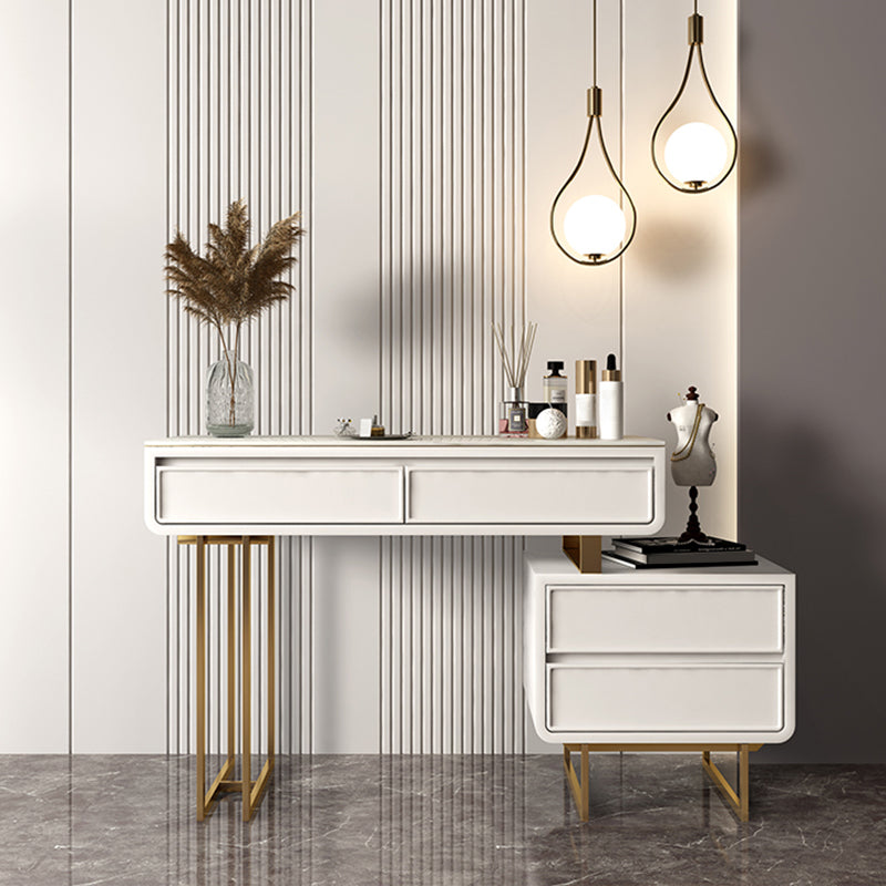 Luxurious Make-up Vanity Stone Top Vanity with 2/4 Storage Drawers