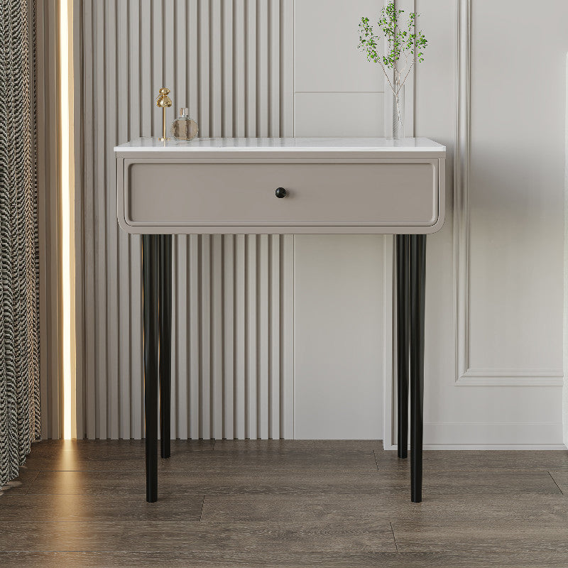 Luxurious Vanity Makeup Dressing Table Solid Wood Dresser with Metal Legs