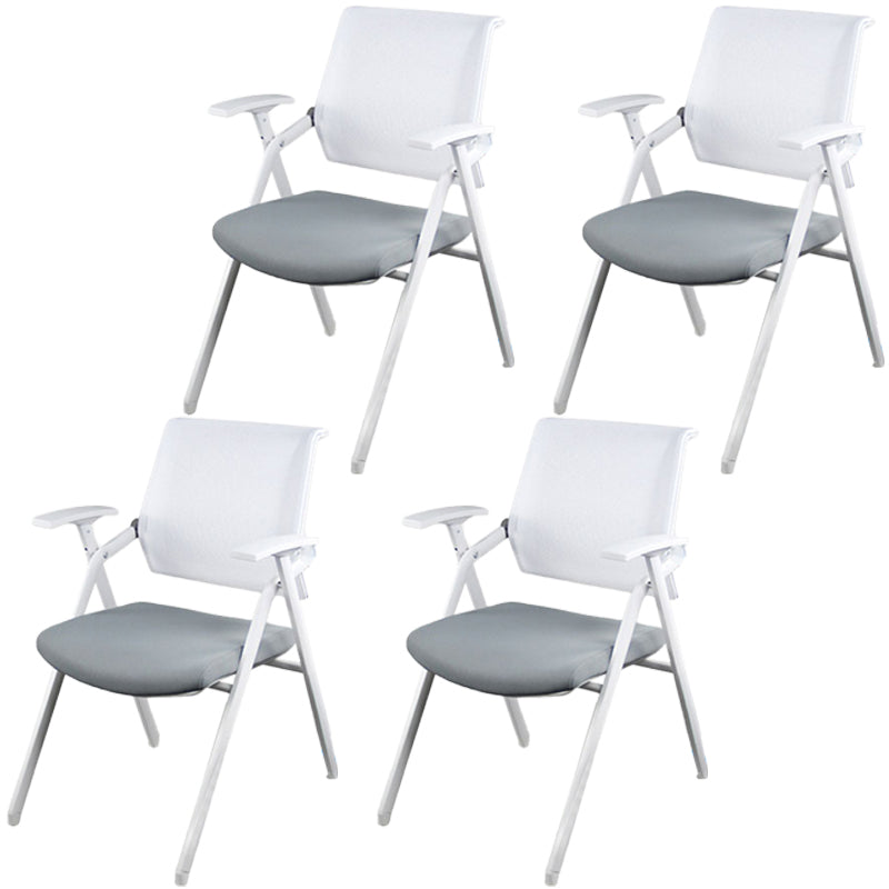 Ergonomic Mesh Conference Chair Mid Back Fixed Arms Chair for Home Office