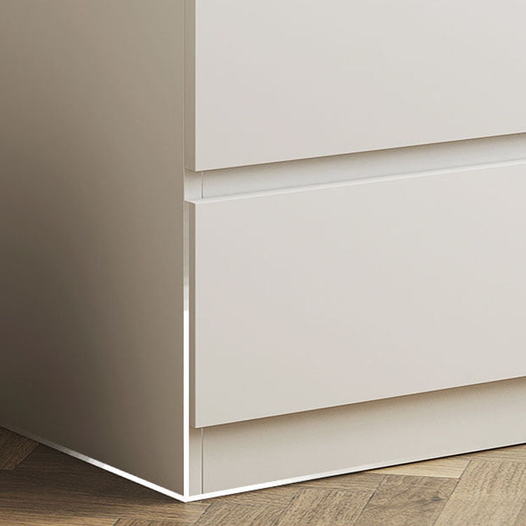 16" D White Wooden Dresser Modern Style Multi Drawers Storage Chest