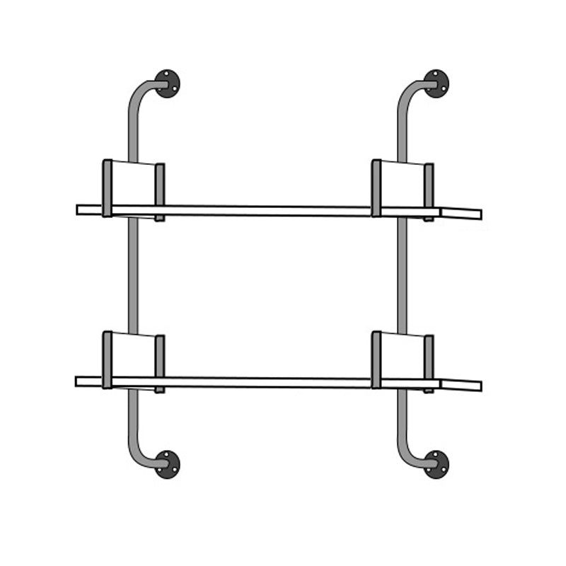 Wooden Wall Mounted Bookshelf Industrial Floating Storage Bookcase