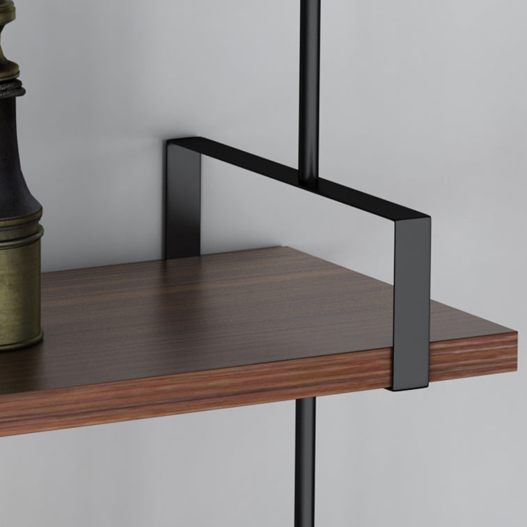 Wooden Wall Mounted Bookshelf Industrial Floating Storage Bookcase