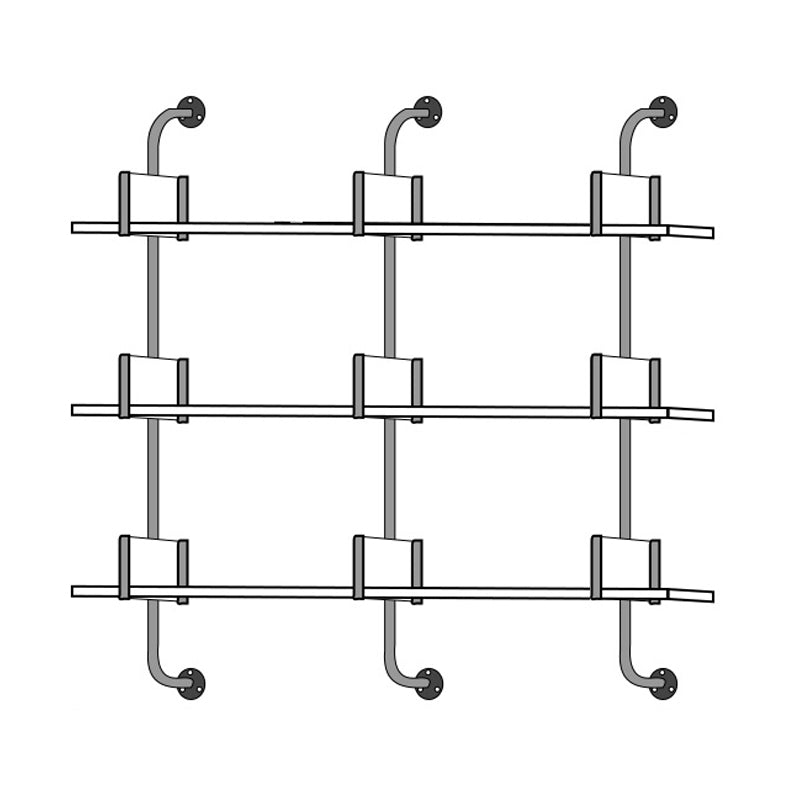 Wooden Wall Mounted Bookshelf Industrial Floating Storage Bookcase