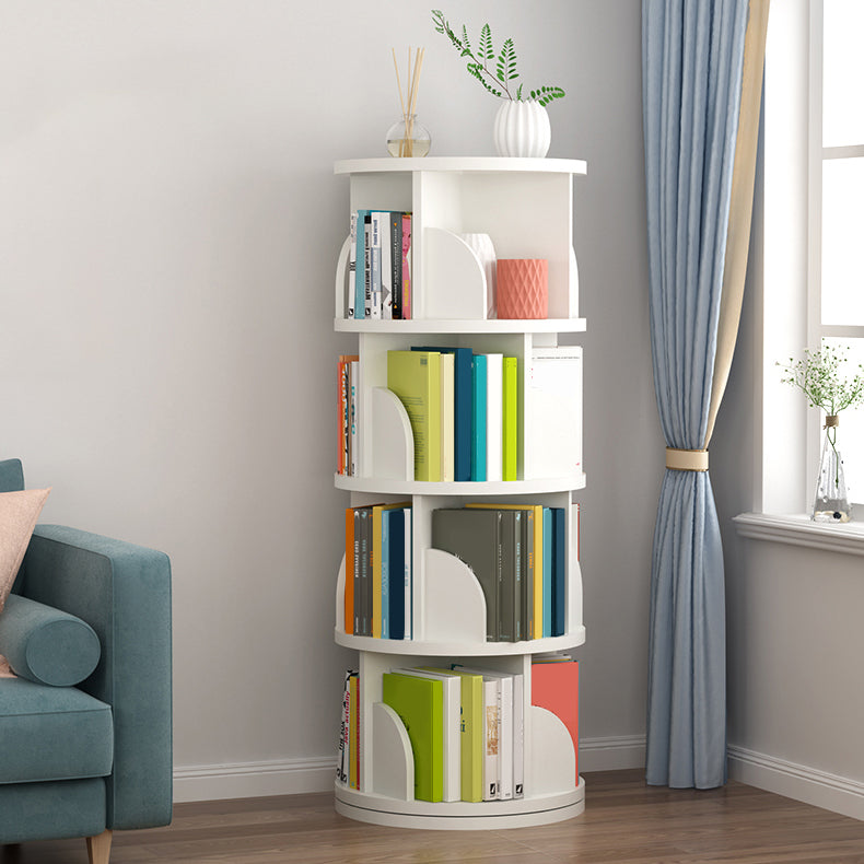 Open Wooden Bookshelf Modern Home Living Room Revolving Bookcase