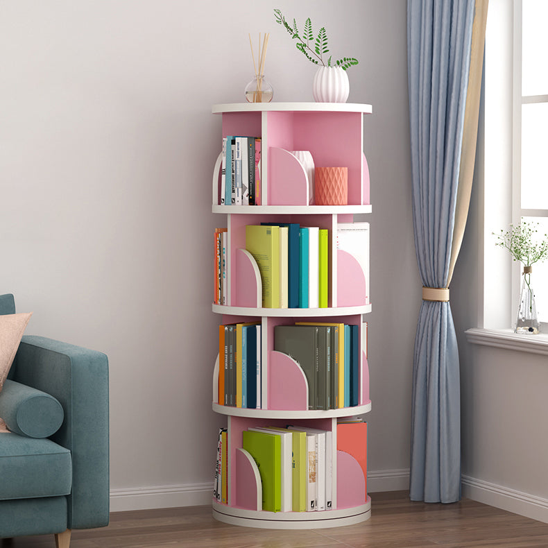 Open Wooden Bookshelf Modern Home Living Room Revolving Bookcase