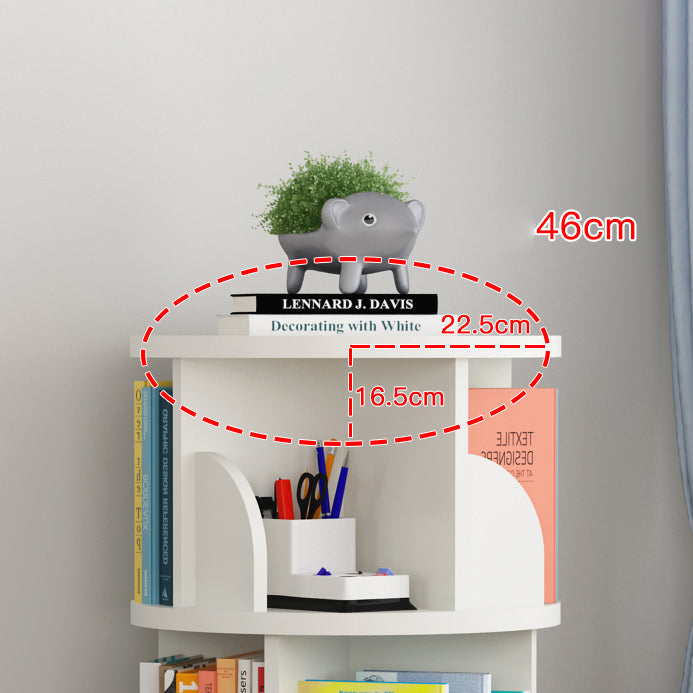 Open Wooden Bookshelf Modern Home Living Room Revolving Bookcase