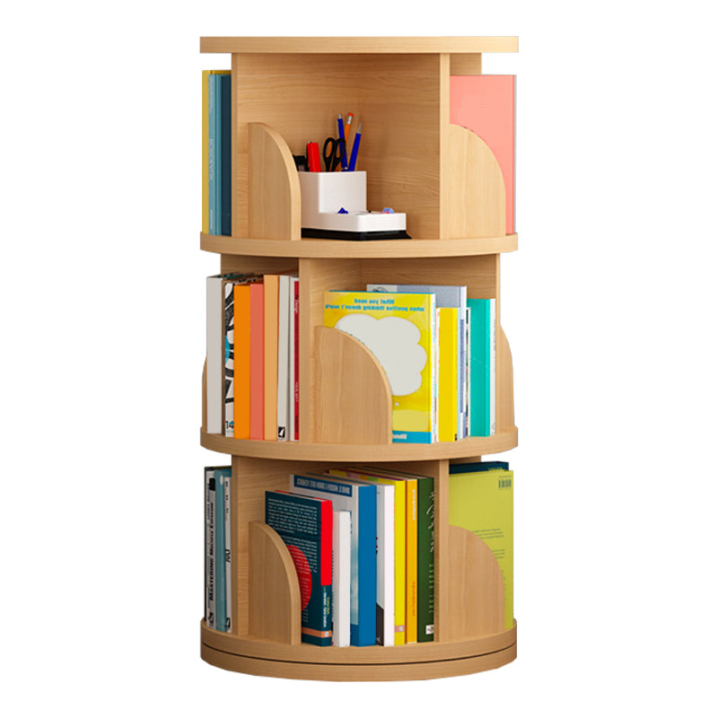 Open Wooden Bookshelf Modern Home Living Room Revolving Bookcase