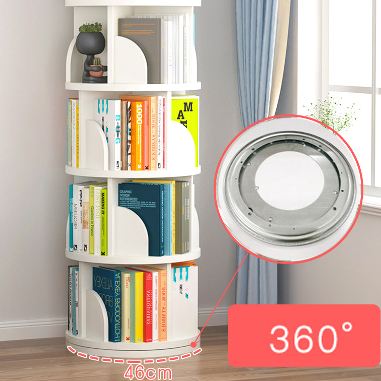 Open Wooden Bookshelf Modern Home Living Room Revolving Bookcase