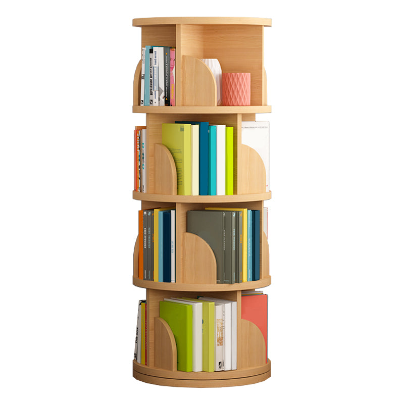Open Wooden Bookshelf Modern Home Living Room Revolving Bookcase