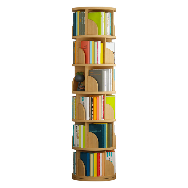 Open Wooden Bookshelf Modern Home Living Room Revolving Bookcase