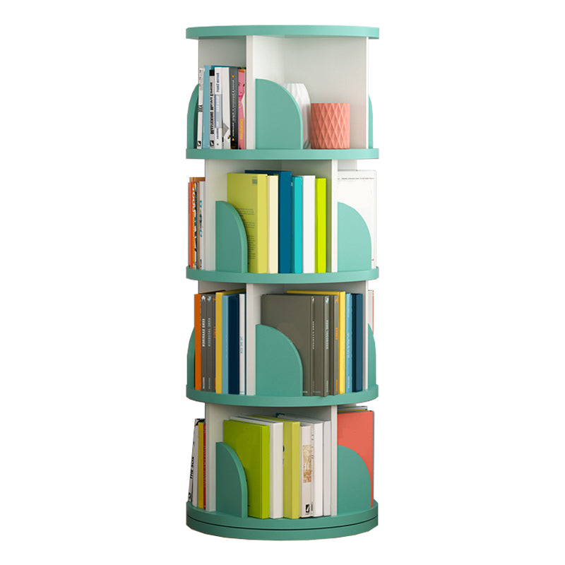 Open Wooden Bookshelf Modern Home Living Room Revolving Bookcase