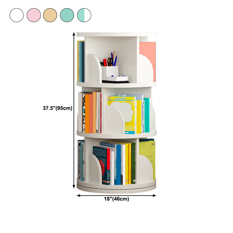 Open Wooden Bookshelf Modern Home Living Room Revolving Bookcase
