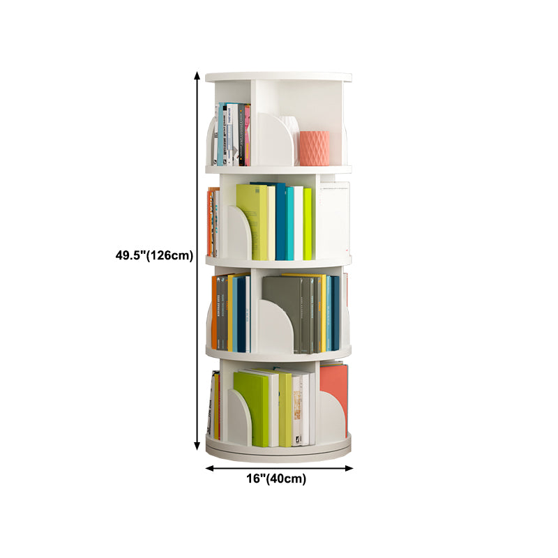 Open Wooden Bookshelf Modern Home Living Room Revolving Bookcase