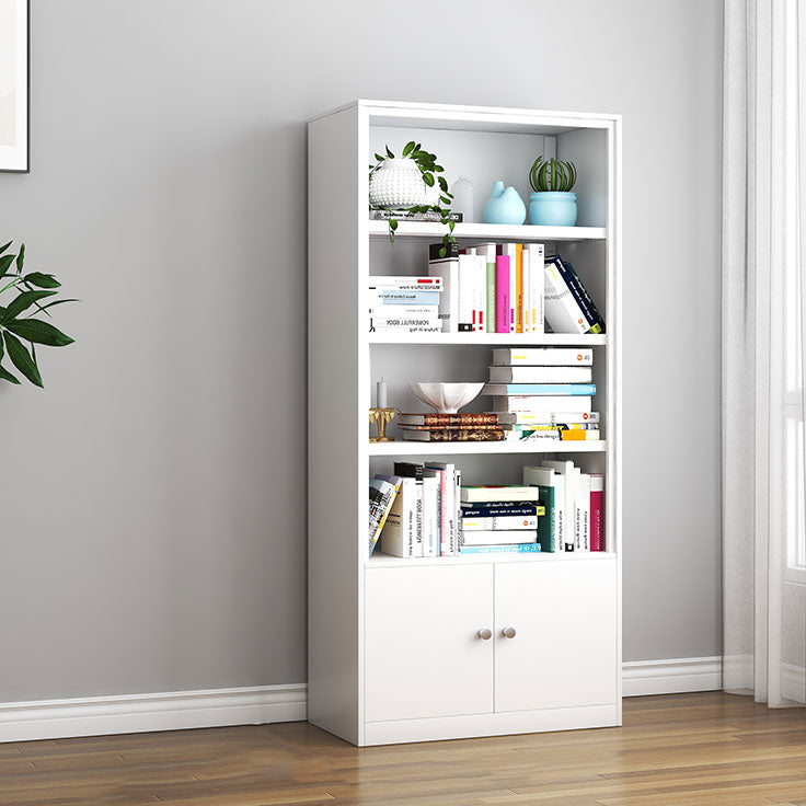 Metal Closed Back Bookshelf Modern Standard Storage Bookcase
