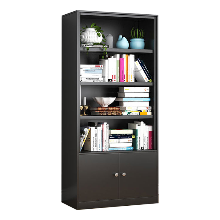 Metal Closed Back Bookshelf Modern Standard Storage Bookcase