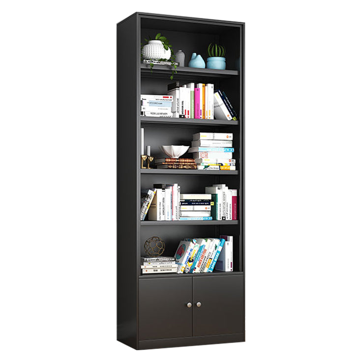 Metal Closed Back Bookshelf Modern Standard Storage Bookcase