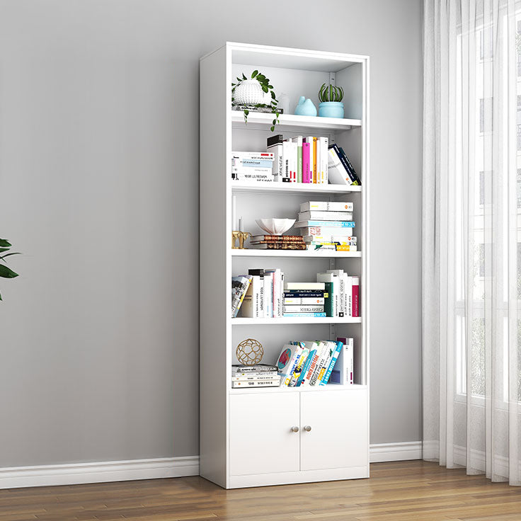 Metal Closed Back Bookshelf Modern Standard Storage Bookcase