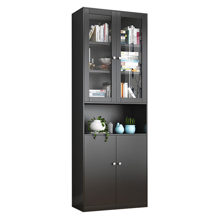 Metal Closed Back Bookshelf Modern Standard Storage Bookcase