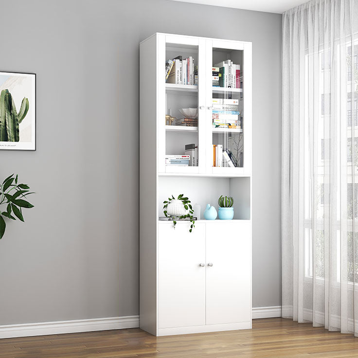 Metal Closed Back Bookshelf Modern Standard Storage Bookcase