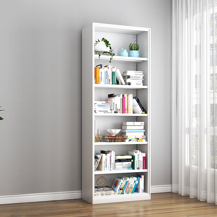 Metal Closed Back Bookshelf Modern Standard Storage Bookcase