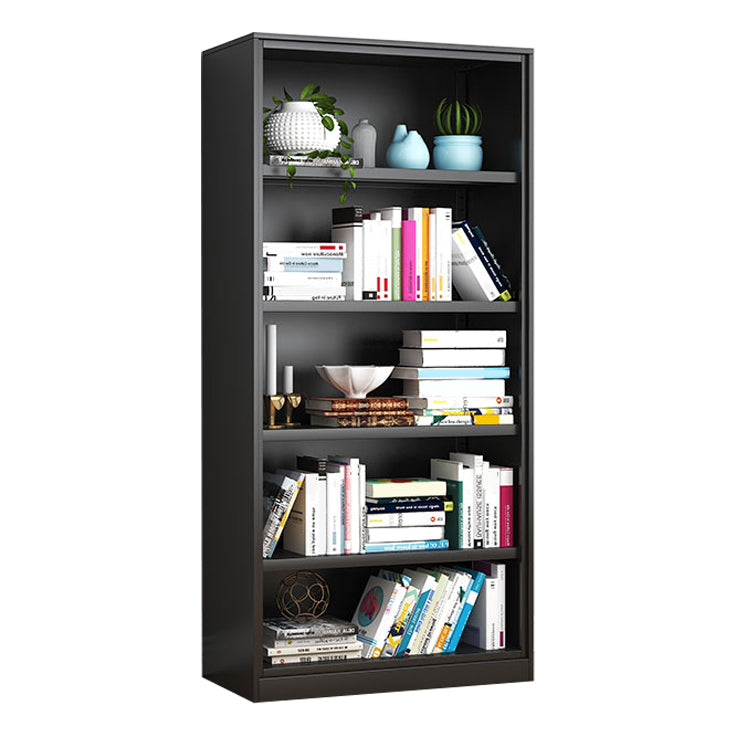 Metal Closed Back Bookshelf Modern Standard Storage Bookcase