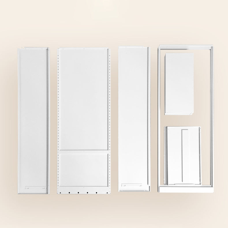 Metal Closed Back Bookshelf Modern Standard Storage Bookcase