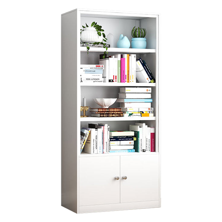 Metal Closed Back Bookshelf Modern Standard Storage Bookcase