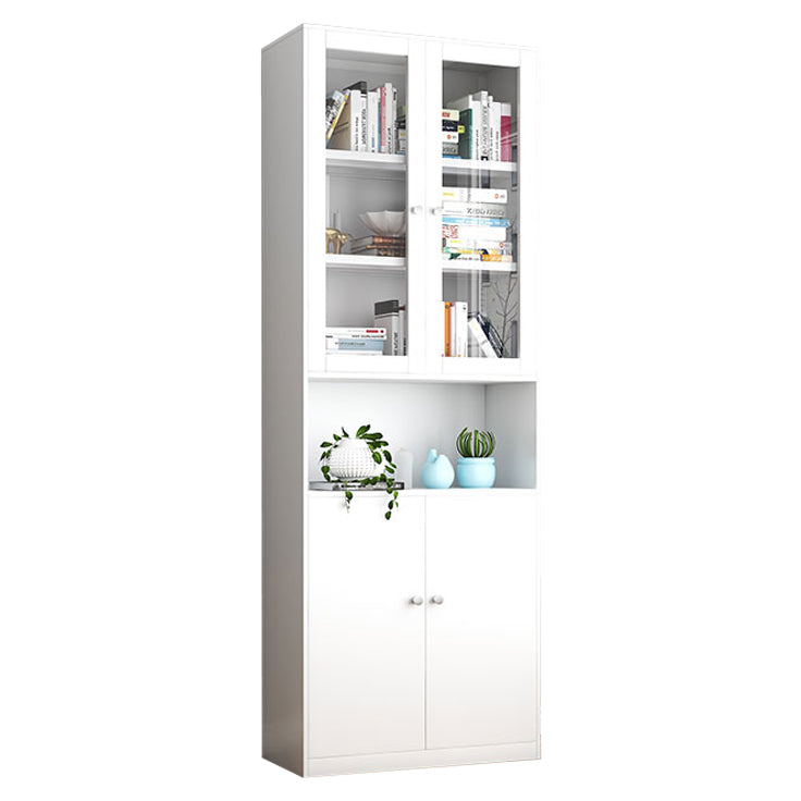 Metal Closed Back Bookshelf Modern Standard Storage Bookcase