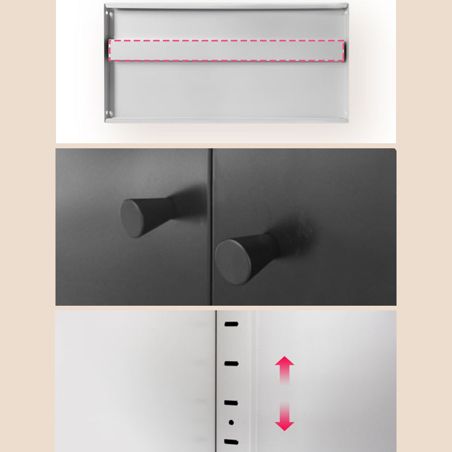 Metal Closed Back Bookshelf Modern Standard Storage Bookcase