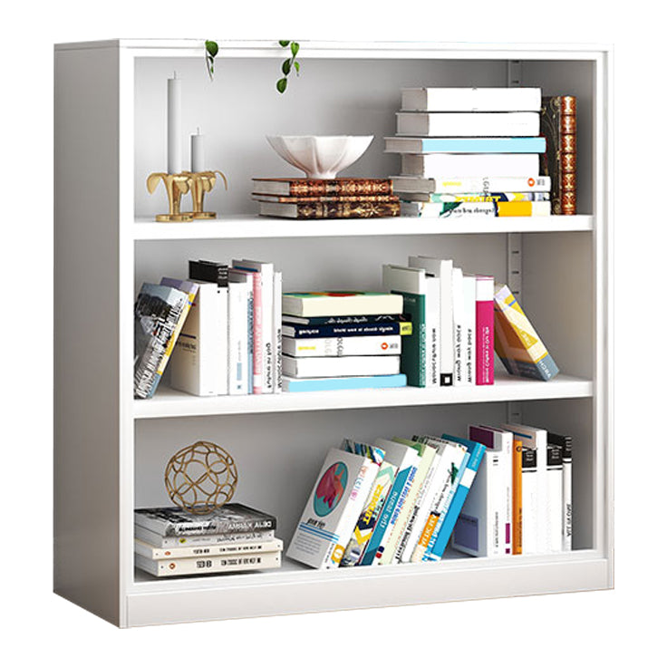 Metal Closed Back Bookshelf Modern Standard Storage Bookcase