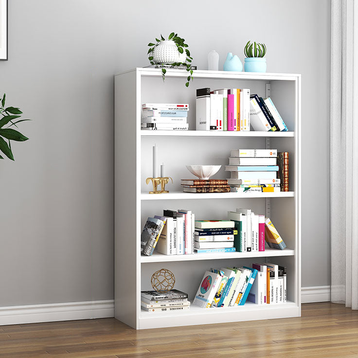 Metal Closed Back Bookshelf Modern Standard Storage Bookcase