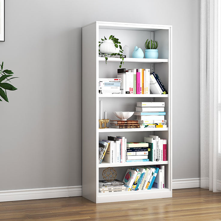 Metal Closed Back Bookshelf Modern Standard Storage Bookcase