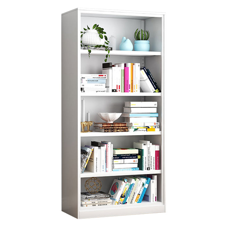 Metal Closed Back Bookshelf Modern Standard Storage Bookcase