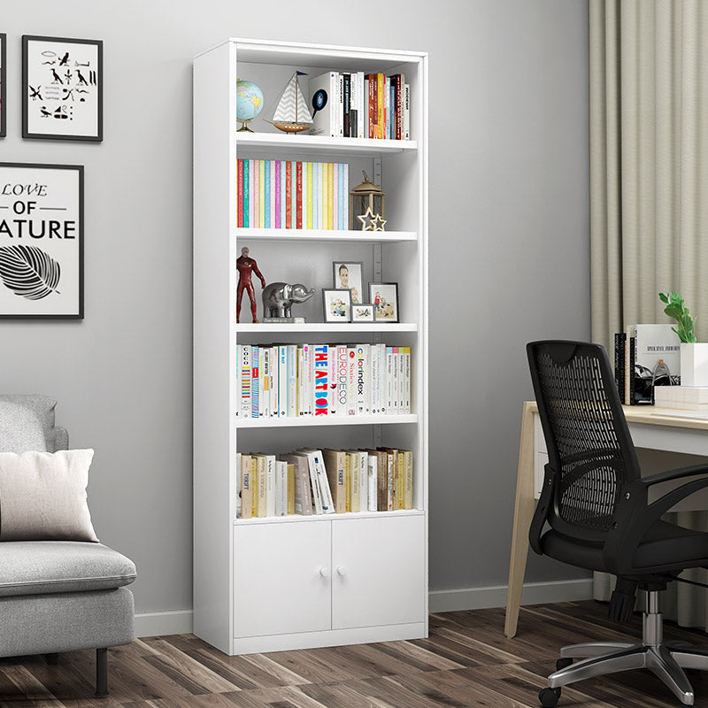 Metal Closed Back Bookshelf Modern Standard Storage Bookcase