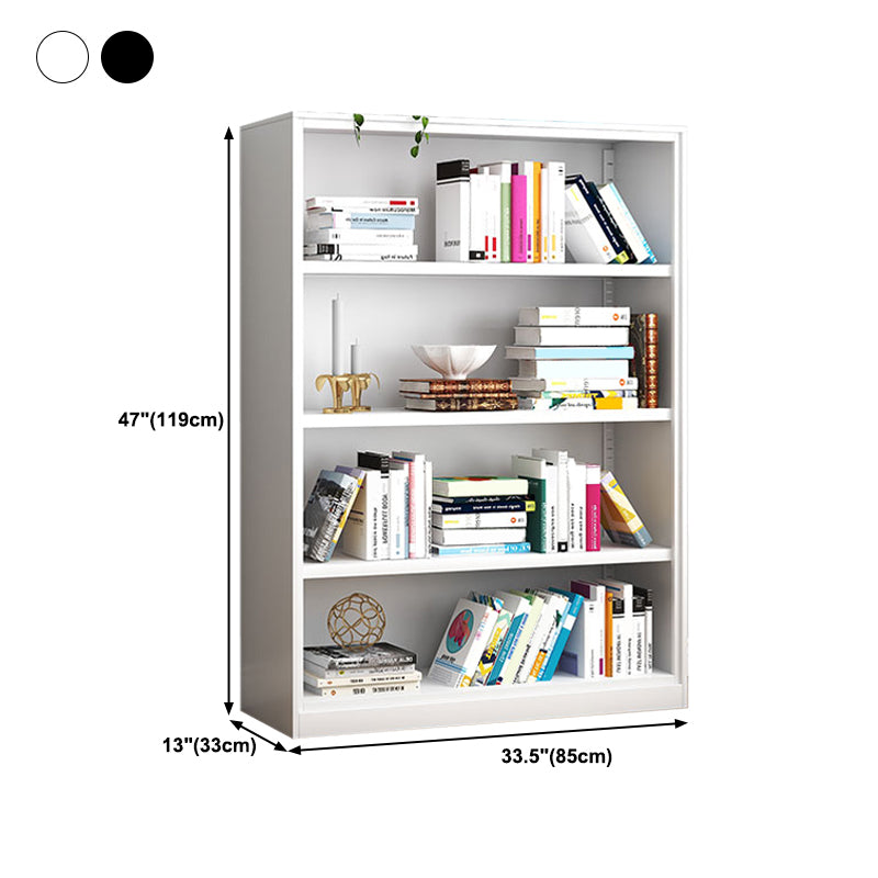 Metal Closed Back Bookshelf Modern Standard Storage Bookcase