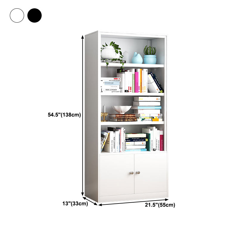 Metal Closed Back Bookshelf Modern Standard Storage Bookcase