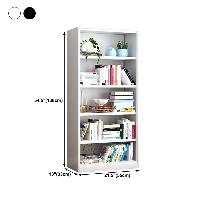 Metal Closed Back Bookshelf Modern Standard Storage Bookcase