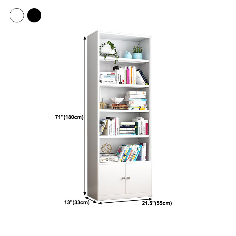 Metal Closed Back Bookshelf Modern Standard Storage Bookcase