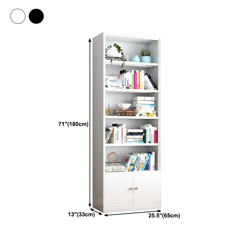 Metal Closed Back Bookshelf Modern Standard Storage Bookcase