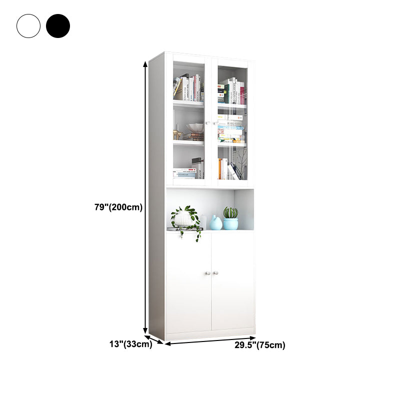 Metal Closed Back Bookshelf Modern Standard Storage Bookcase