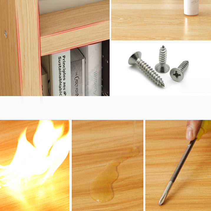 Closed Wooden Bookshelf Modern Home Living Room Corner Bookcase