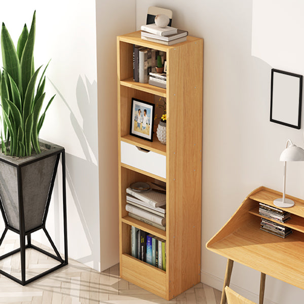 Closed Wooden Bookshelf Modern Home Living Room Corner Bookcase