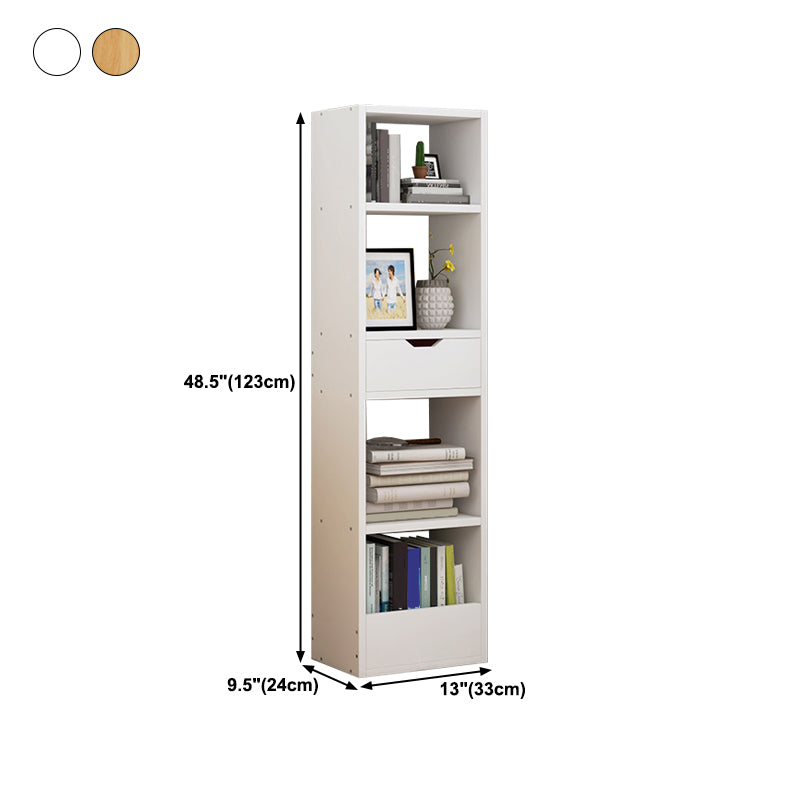 Closed Wooden Bookshelf Modern Home Living Room Corner Bookcase