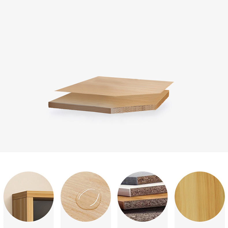 Contemporary Style Geometric Bookshelf, 3-shelf Engineered Wood Bookcase, 29.5" H